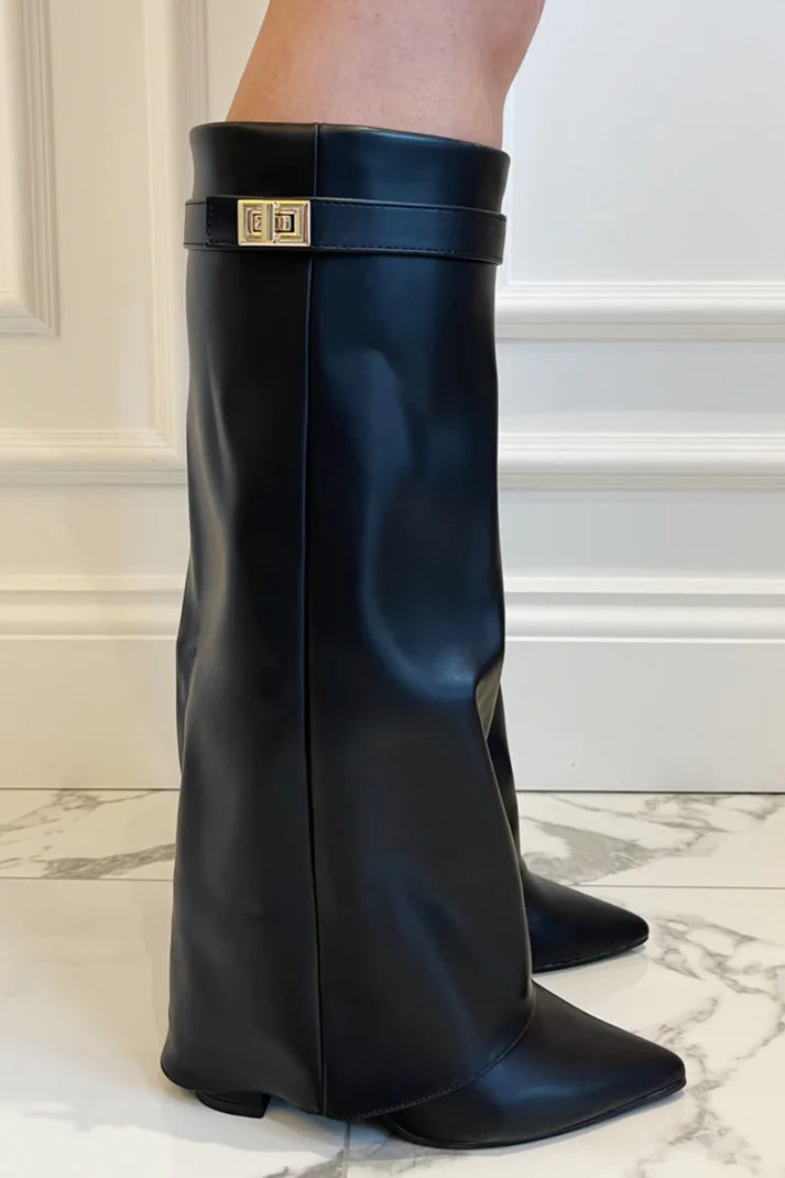 Squalo | Prestige Boots Black Leather
