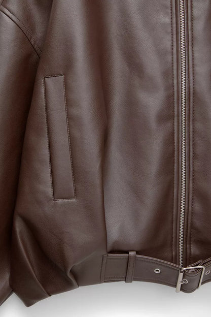 Moro | Belted Leather Bomberjack