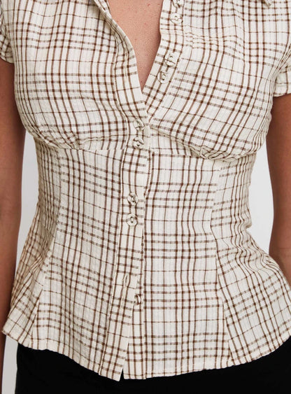 Quadri Vintage | Retro Blouse