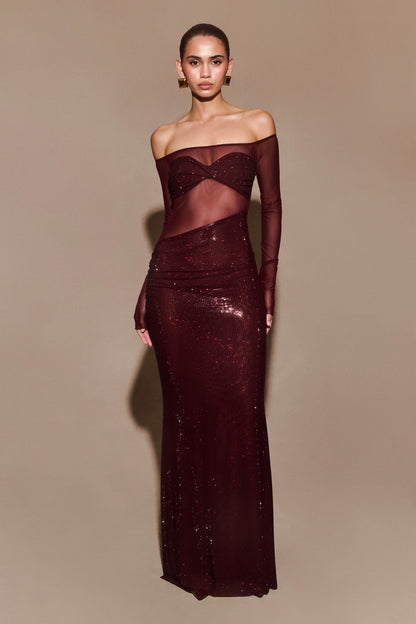 Diamante | Mesh Maxi Dress