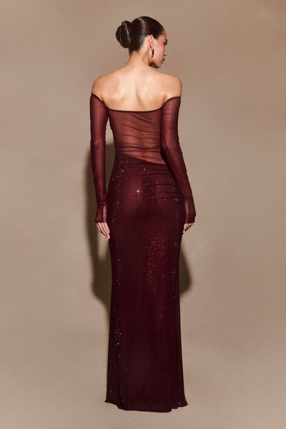 Diamante | Mesh Maxi Dress