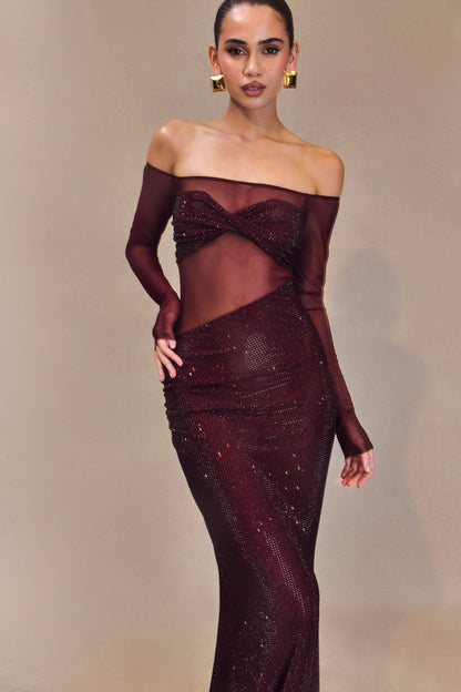 Diamante | Mesh Maxi Dress