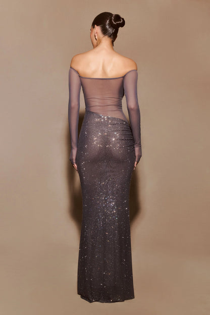 Diamante | Mesh Maxi Dress