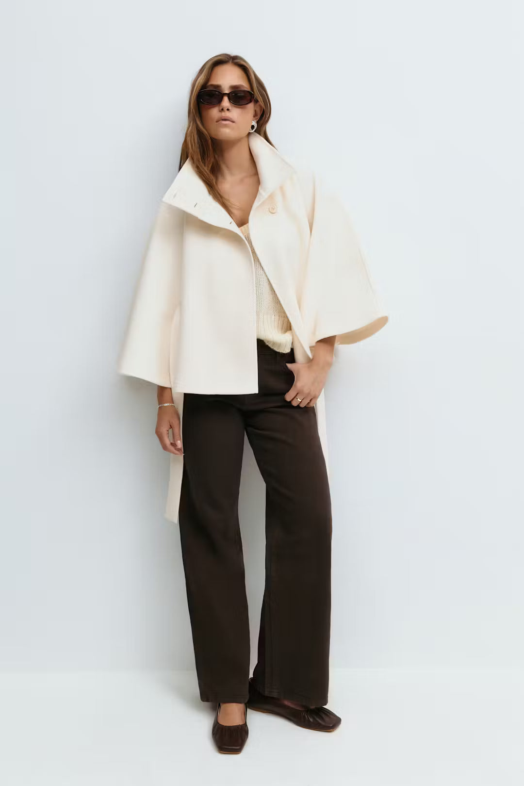 Mantello | Cape Jacket White