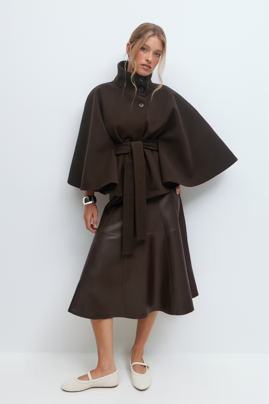 Mantello | Cape Jacket Brown