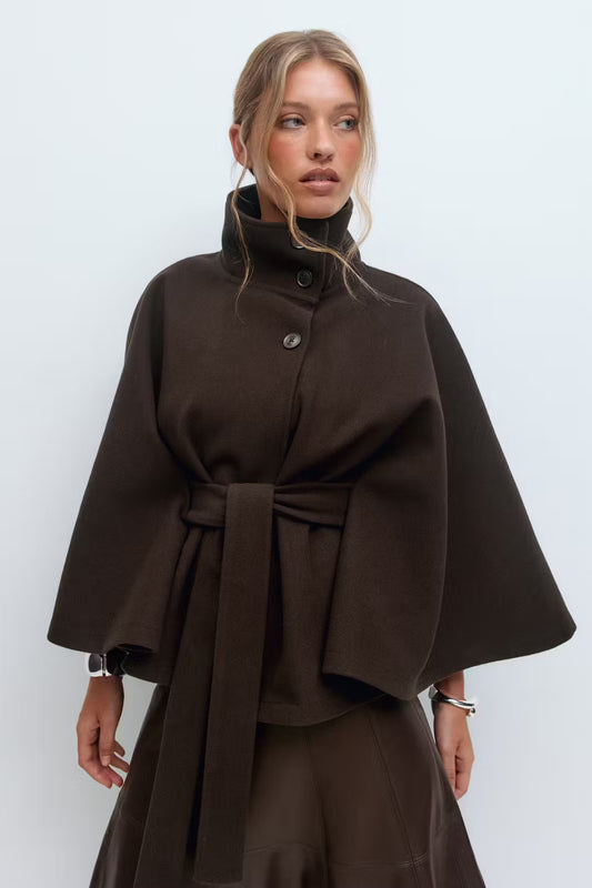 Mantello | Cape Jacket Brown