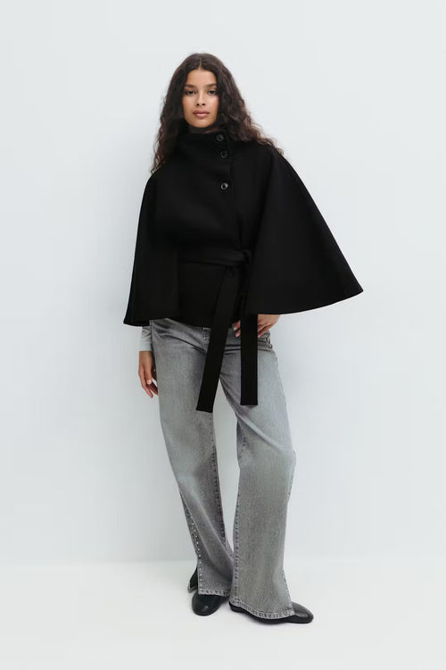 Mantello | Cape Jacket Black