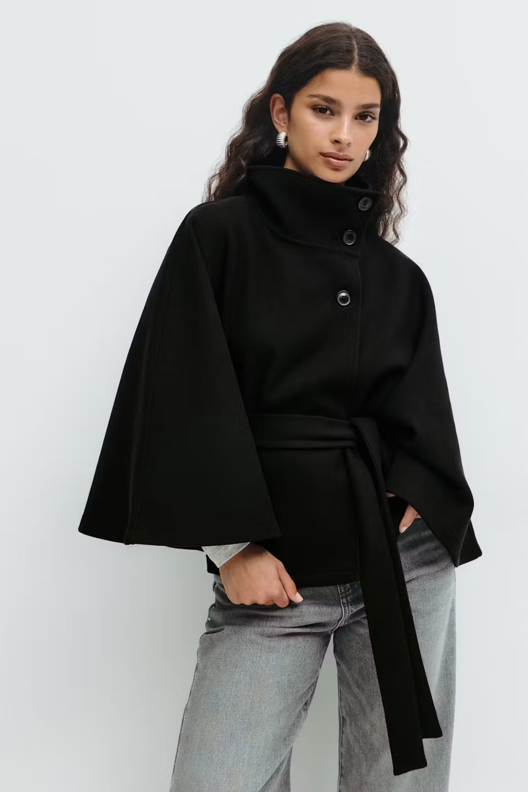 Mantello | Cape Jacket Black