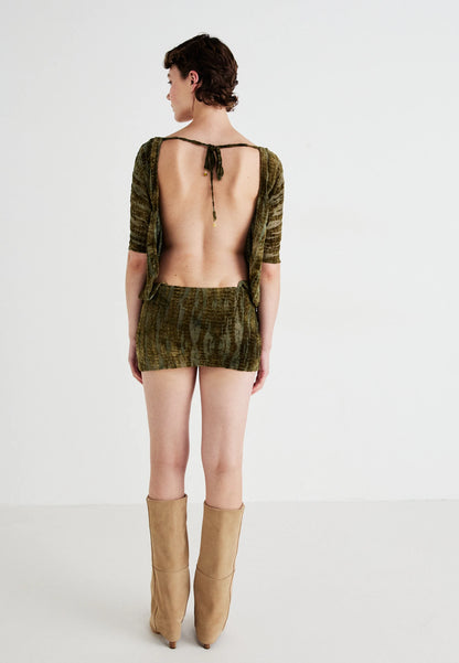 Serpente | Devore Mini Dress