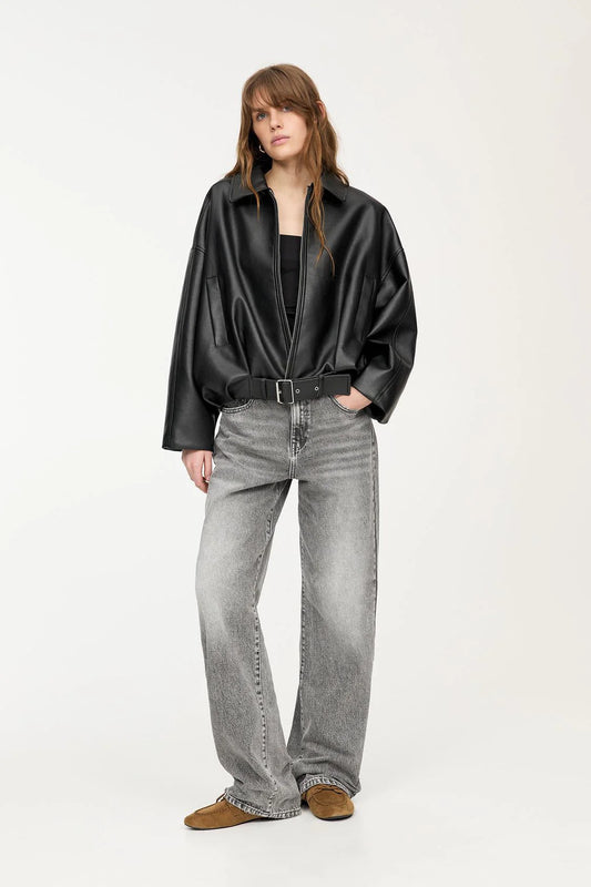 Moro | Belted Leather Bomberjack