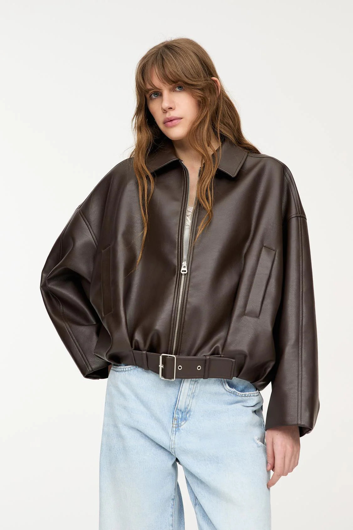 Moro | Belted Leather Bomberjack