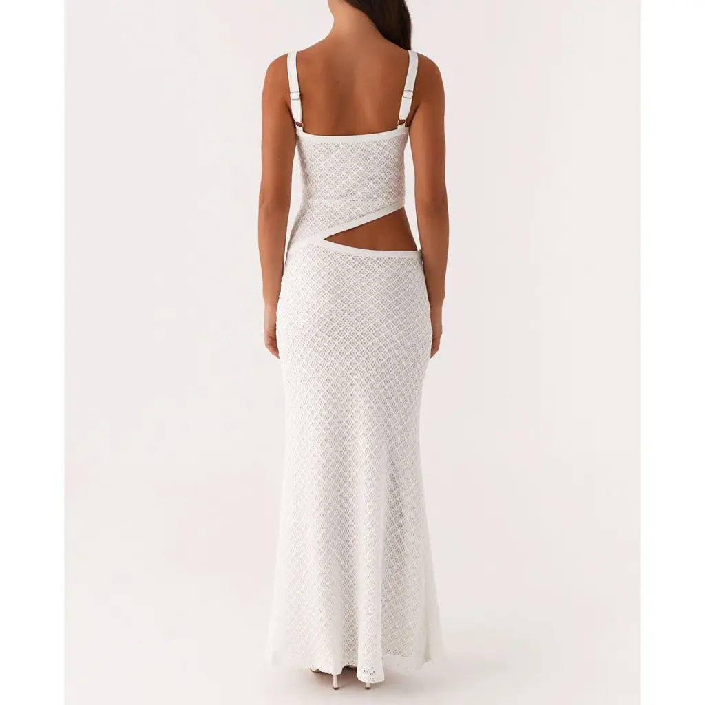 Lunaria | Cutout Plaid Maxi