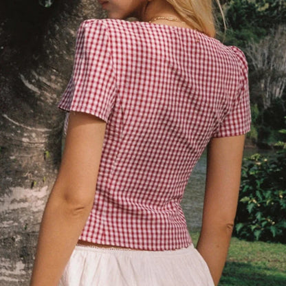 Primavera | Gingham Crop Top
