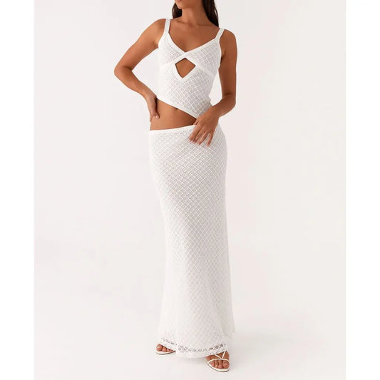 Lunaria | Cutout Plaid Maxi