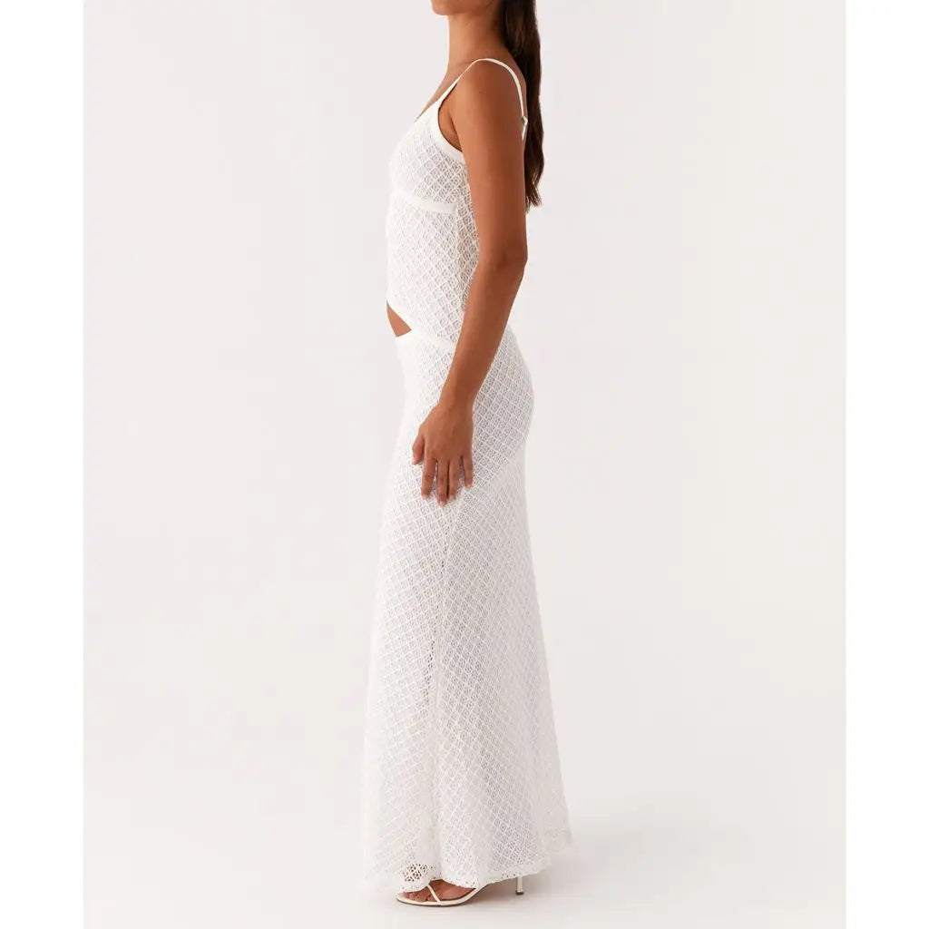 Lunaria | Cutout Plaid Maxi