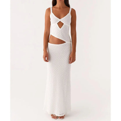 Lunaria | Cutout Plaid Maxi