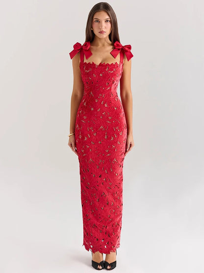 Carmine | Velvet Maxi Dress
