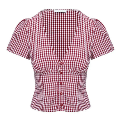 Primavera | Gingham Crop Top