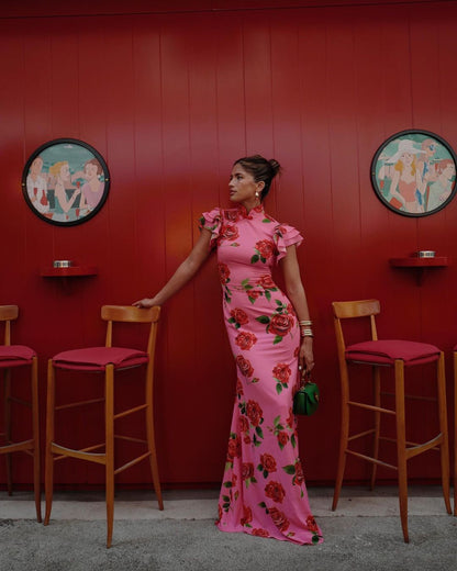 Rafaella | Rose Print Maxi Dress