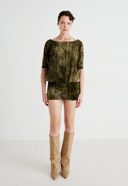 Serpente | Devore Mini Dress