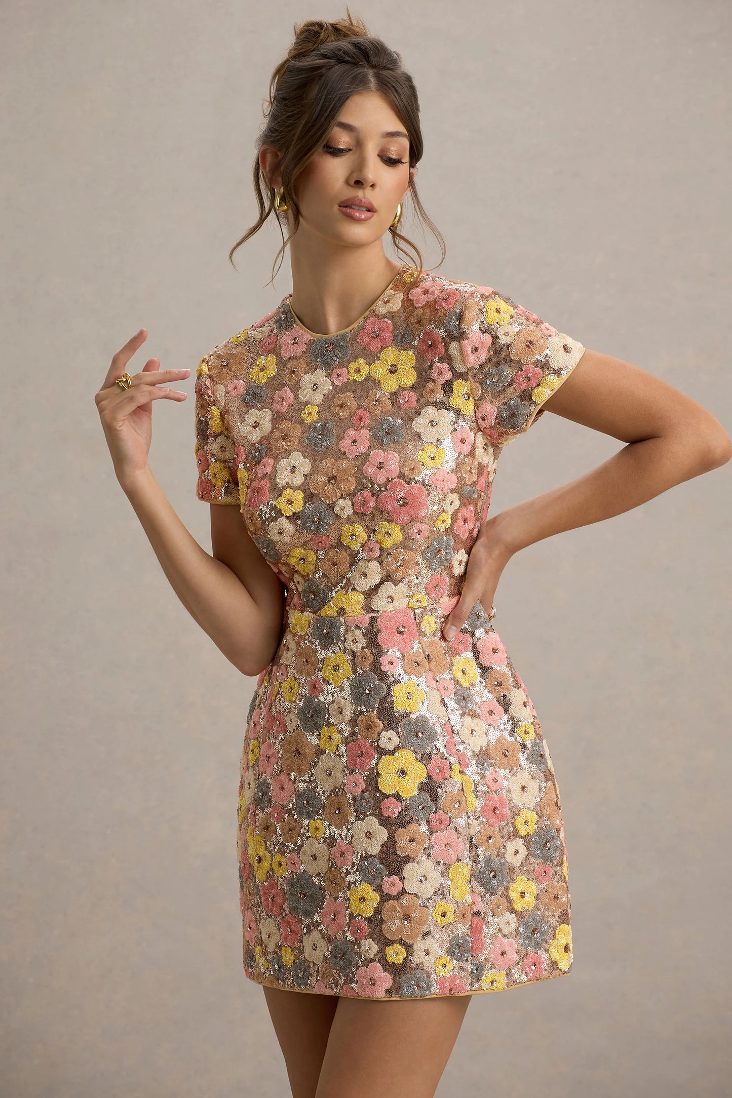 Pailettes Floreali Dress