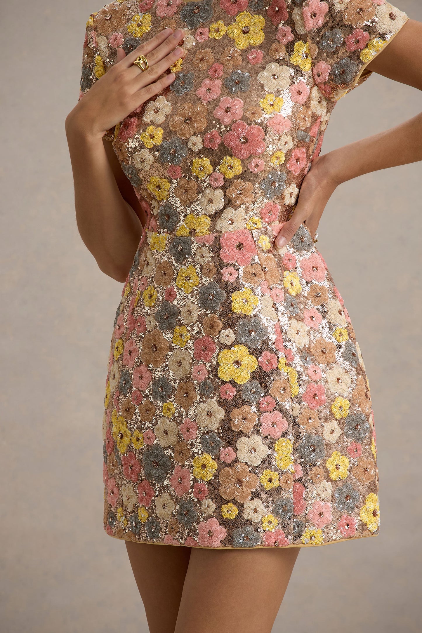 Pailettes Floreali Dress